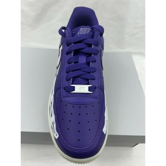Nike Air Force 1 Low '07 QS Purple Skeleton Halloween Shoes CU8067-500 Size 5 - Picture 6 of 8